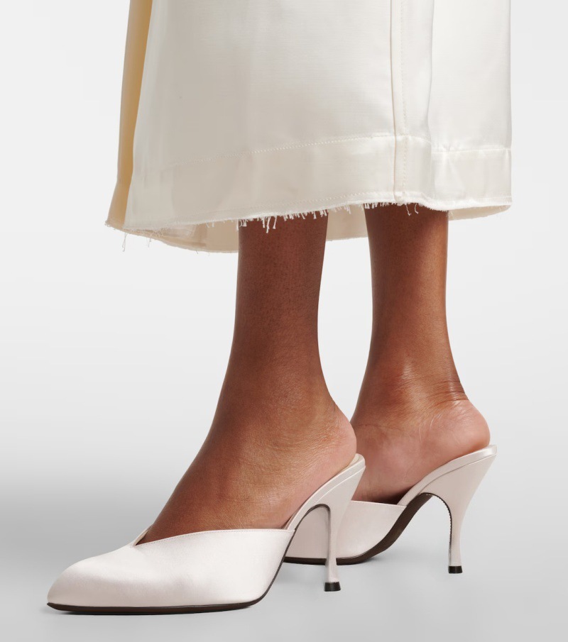 Sewing V - New Women Satin Mule Heels V