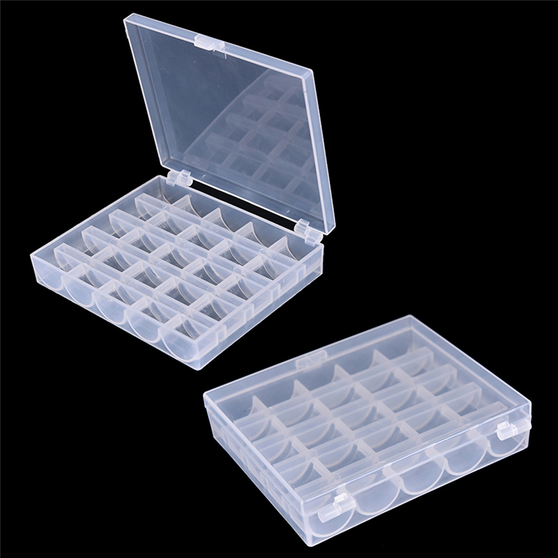Bobbin Organizer Box - 25 Spools Empty Bobbins Sewing Machine