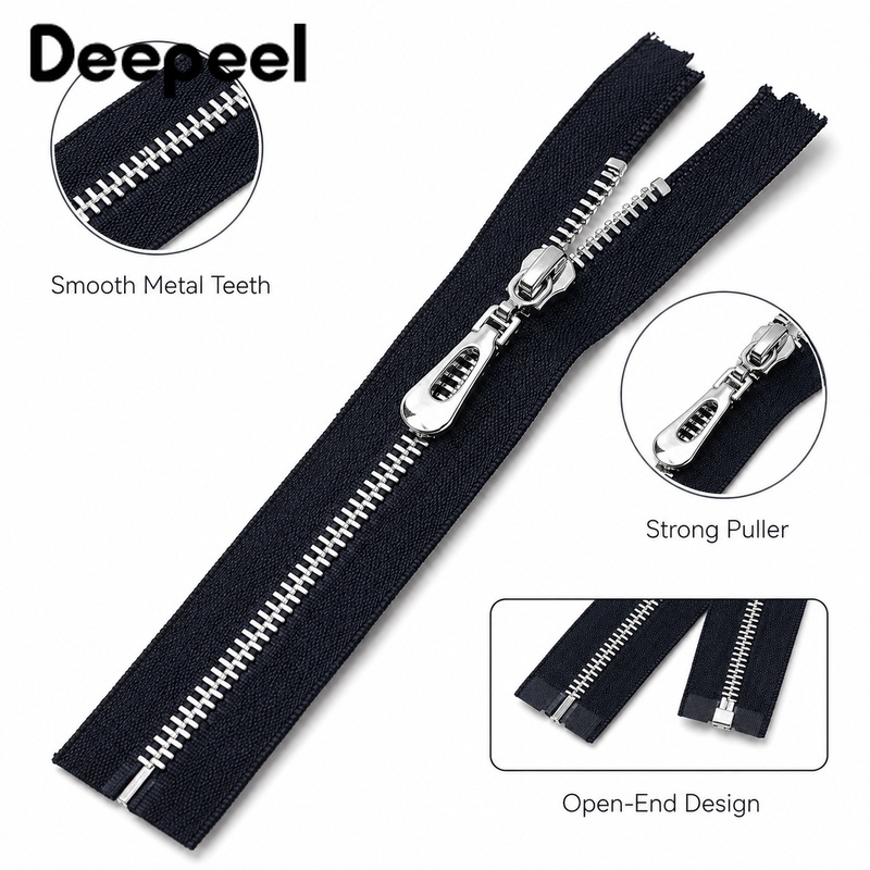 5Pcs 3# 40-70cm Metal Open End - огляд і ціна Sewing Front Zipper