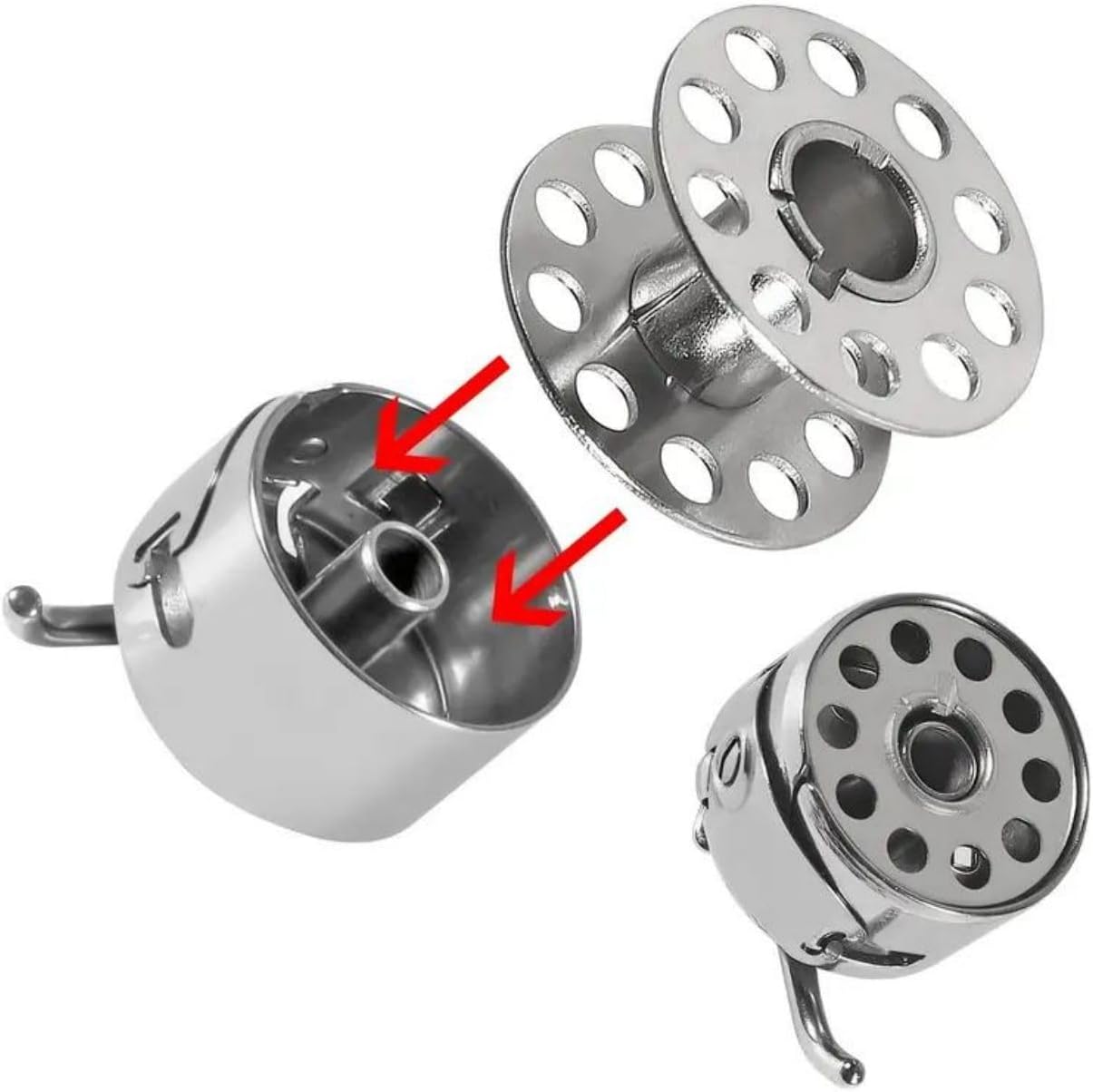2 Bobbin Case And 8 Metal Bobb - огляд і ціна Sewing Machine Yarn