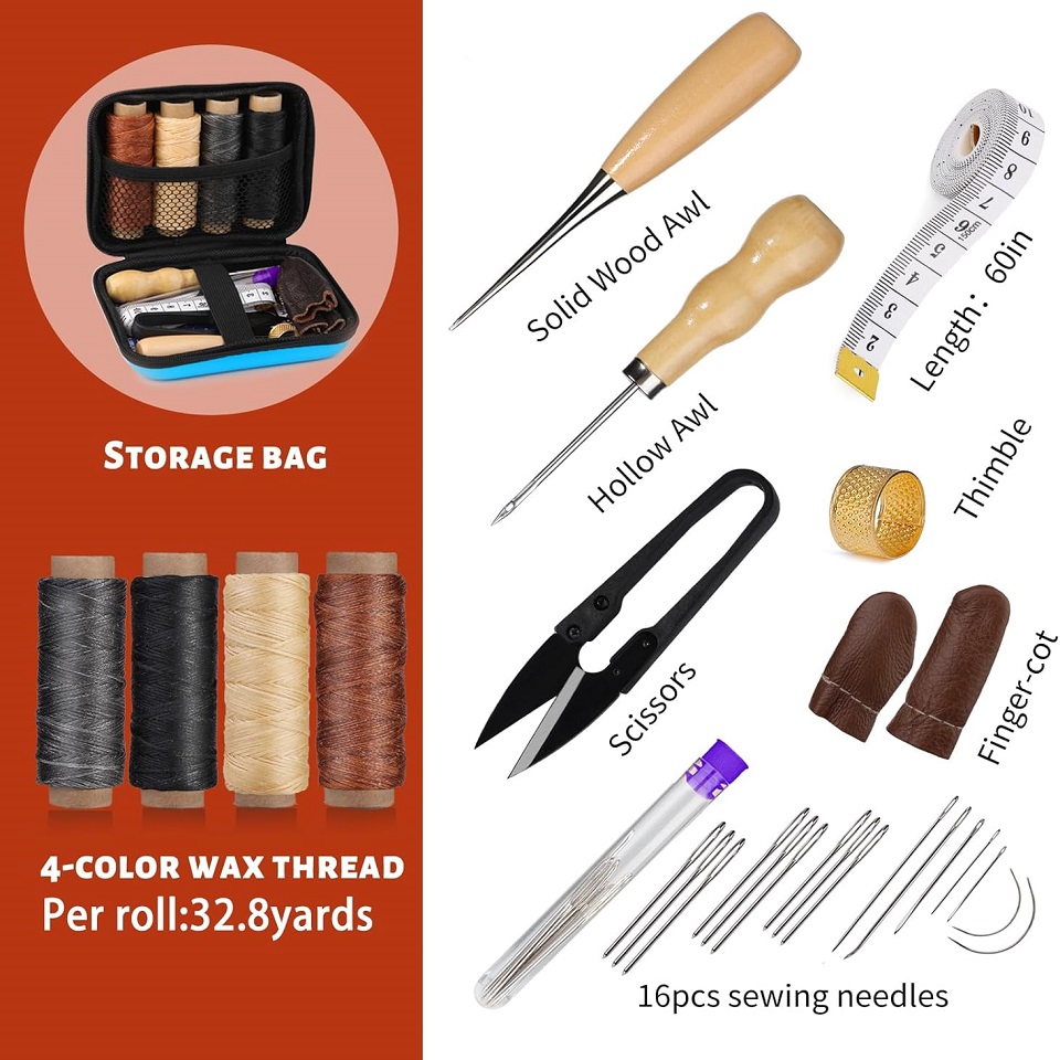 BUDDUR Leather Sewing Tools Ki - огляд і ціна Textile Sewing Kit