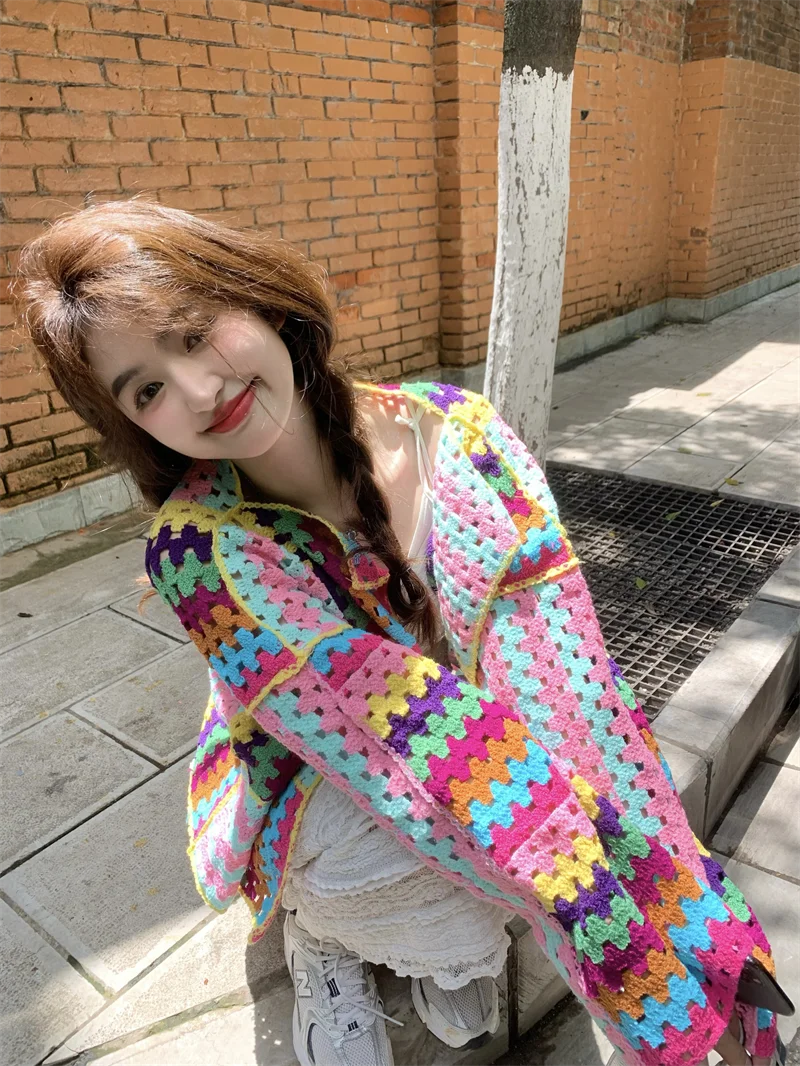2025 Colorful Crochet Knit Hol - огляд і ціна Sewing V