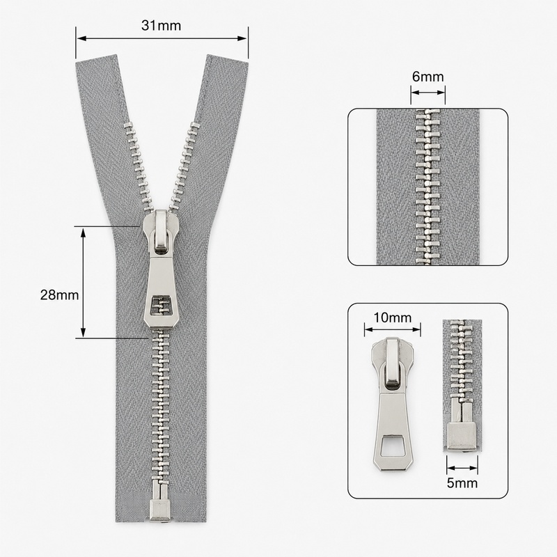 1/2/5Pcs 5# 35-85cm Metal Open - огляд і ціна Sewing Front Zipper