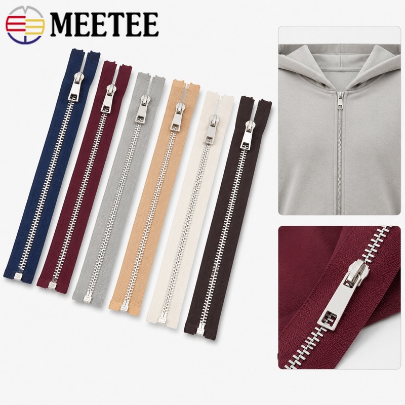 5/10Pcs 40-80cm 5# Metal Open  - огляд і ціна Sewing Front Zipper