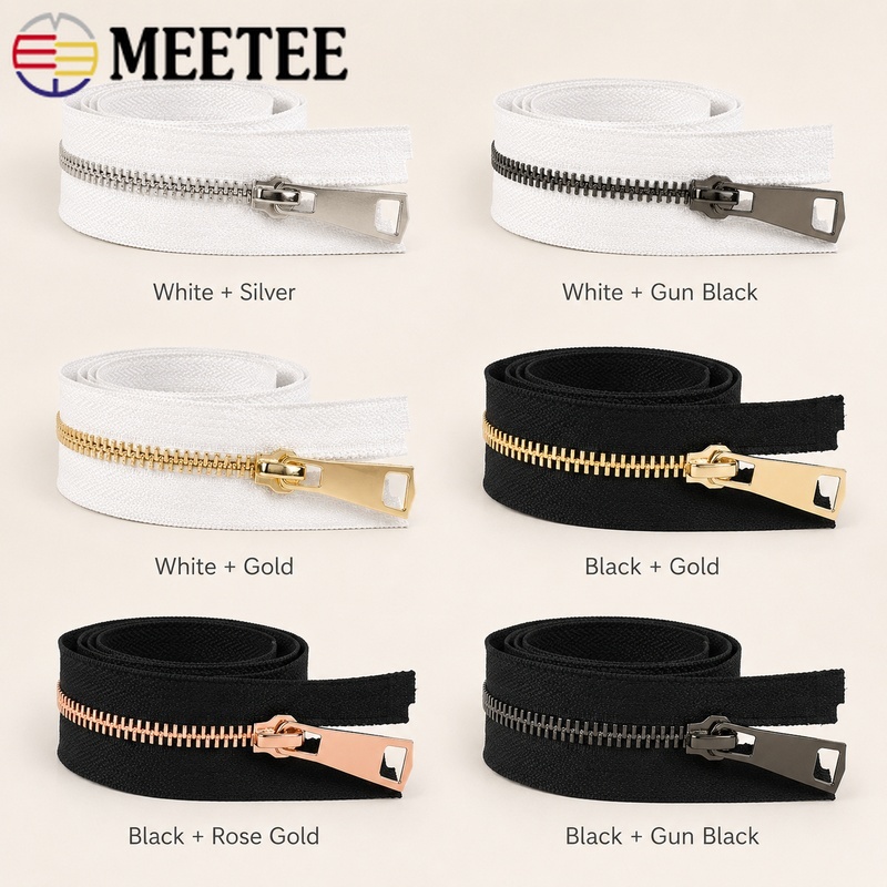 5Pcs 5# 15-80cm Metal Zippers  - огляд і ціна Sewing Front Zipper