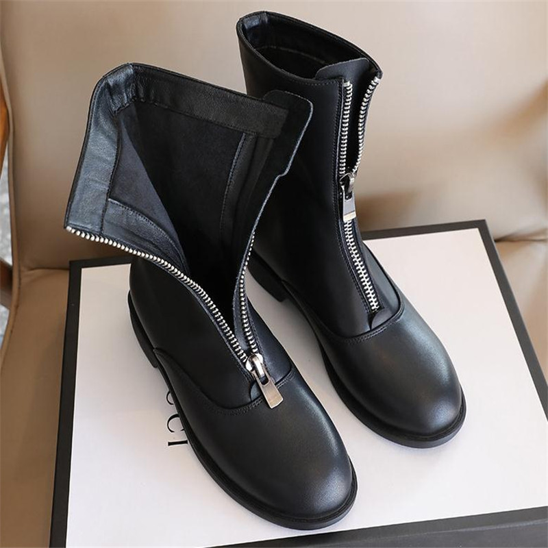 3cm Genuine Leather Trend Fron - огляд і ціна Sewing Front Zipper