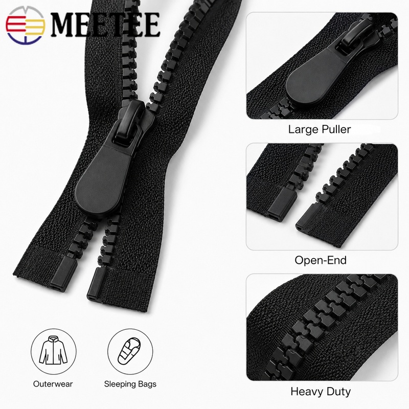 2Pcs 8#/15# 70-120cm Resin Zip - огляд і ціна Sewing Front Zipper