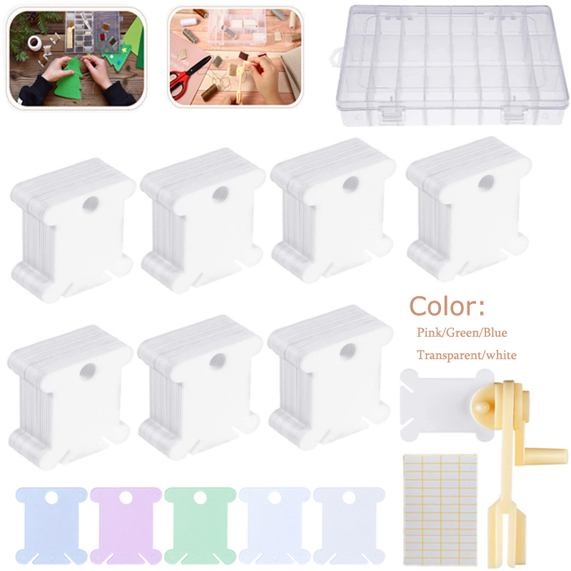 1/50/100/500pc Plastic Cross S - огляд і ціна Bobbin Organizer Box