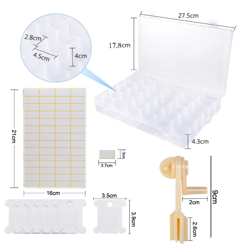 1/50/100/500pc Plastic Cross S - огляд і ціна Bobbin Organizer Box